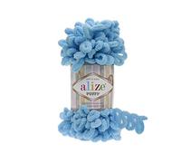 Alize Puffy Knitting Yarn 100 g, Patented Innovation, Loop Knitting without Needles, Colour: 287 Turquoise