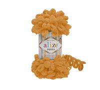 Alize Puffy Knitting Yarn 100 g, Patented Innovation, Loop Knitting without Needles, Colour: 336 Deep Orange