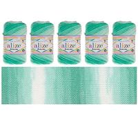 Alize Sekerim Bebe Batik Yarn 5 x 100g, 320m, 100% Acrylic Baby Wool, Baby Yarn, Batik Wool, Multicoloured Baby Wool, Crochet Wool, Gradient Wool, DK Batik Yarn, DK Batik Wool, Gradient Yarn, (6317)