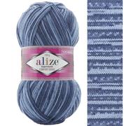 Alize Sock Yarn 100 g Superwash Comfort Sock Wool 420 m 75% SW Wool - 25% Polyamide Hand Knitting Yarn Multicoloured Sweater Vest Cardigan Blouse Scarve Hat Beanie Bootie Mitten Beret (7677)