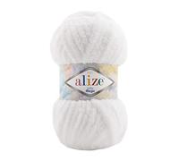 Alize Softy Mega Chunky Blanket, Scarf, Baby Knitting Crochet Yarn 100g Ball (1, 55SM)