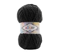 Alize Softy Mega Chunky Blanket, Scarf, Baby Knitting Crochet Yarn 100g Ball (1, 60SM)