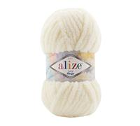 Alize Softy Mega Chunky Blanket, Scarf, Baby Knitting Crochet Yarn 100g Ball (1, 62SM)