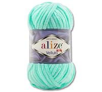 Alize Velluto 100 g Wool Spool, 30 Colours, 19, Light Green