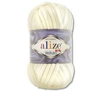 Alize Velluto 100g Wool in 30 Choices (62 - Light Cream)