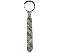 Alizeal Boys 15inch Pre-tied 6cm Zipper Skinny Necktie, Brown-3