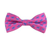 Alizeal Boys Pre-tied Bow Tie Polka Dot Stripe Novelty Pattern Birthday Party School Kids Bow Tie, Hot Pink+Blue
