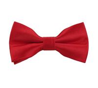 Alizeal Boys Pre-tied Bow Tie Solid Color Fancy Plain Adjustable Party Birthday Kids Bow Tie, True Red
