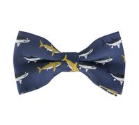 Alizeal Boys Pre-tied Novelty Adjustable Bow Tie, Black Gold Shark