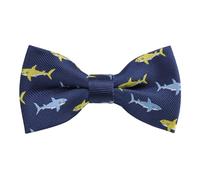Alizeal Boys Pre-tied Novelty Adjustable Bow Tie, Blue Yellow Shark