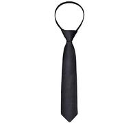 Alizeal Boys Solid Color Pre-tied 2.4'' Zipper Skinny Necktie, Black