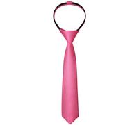 Alizeal Boys Solid Color Pre-tied 2.4'' Zipper Skinny Necktie, Hot Pink