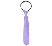 Alizeal Boys Solid Color Pre-tied 6cm Zipper Skinny Necktie, Lavender