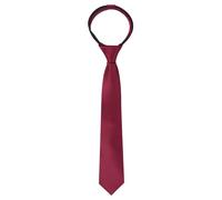 Alizeal Boys Solid Color Pre-tied 6cm Zipper Skinny Necktie, maroon