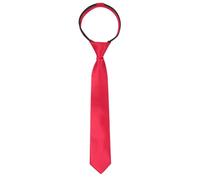 Alizeal Boys Solid Color Pre-tied 6cm Zipper Skinny Necktie, Wine Red