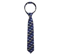 Alizeal Boys Zipper Novelty Tie Pre-tied Skinny Kids Children School Prom Party Necktie, Blue Yellow Shark
