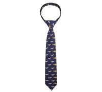 Alizeal Boys Zipper Novelty Tie Pre-tied Skinny Necktie, Black Gold Shark