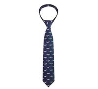 Alizeal Boys Zipper Novelty Tie Pre-tied Skinny Necktie, Black Green Shark