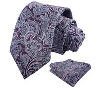 Alizeal Mens Retro Paisley Necktie and Handkerchief Set | Harry Styles Tie, Jacquard Craft, Versatile for Casual to Formal Occasions