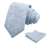 Alizeal Mens Retro Paisley Necktie and Handkerchief Set | Harry Styles Tie, Jacquard Craft, Versatile for Casual to Formal Occasions