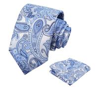 Alizeal Mens Retro Paisley Necktie and Handkerchief Set | Harry Styles Tie, Jacquard Craft, Versatile for Casual to Formal Occasions