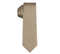 Alizeal Mens Skinny Classic Solid Color Necktie, B-Champagne