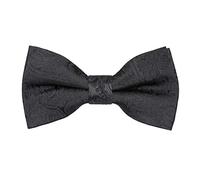 Alizeal Paisley Banded Adjustable Length Pre-tied Boy's Bow Tie, Black