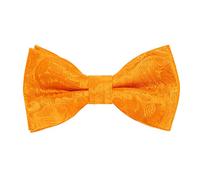 Alizeal Paisley Banded Adjustable Length Pre-tied Boy's Bow Tie, Orange