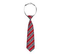 Alizeal Toddler 11inch Novelty Pre-Tied Necktie Elastic Adjustable Cute Animal Pattern for School Party Birthday Tie, Red Stripe