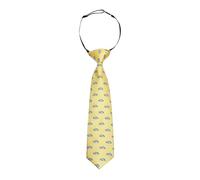 Alizeal Toddler 11inch Novelty Pre-Tied Necktie Elastic Adjustable Cute Animal Pattern for School Party Birthday Tie, Goose Yellow Car