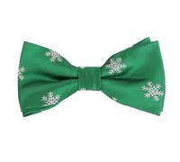Alizeal Toddler Green Background with Snowflake Pattern Pre-tied Christmas Party Bow Tie, 004-S
