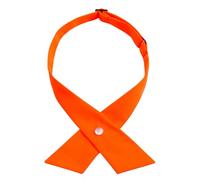 Alizeal Unisex Criss Cross Bow Tie Solid Color Adjustable Button Neck School Uniform Tie for Women/Men/Girls/Boys, Orange