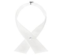 Alizeal Unisex Criss Cross Bow Tie Solid Color Adjustable Button Neck School Uniform Tie for Women/Men/Girls/Boys, White