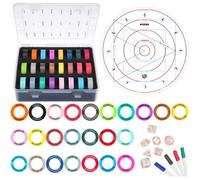 ALIZERO DND Condition Rings with AOE Spell Template Set | 96 Status Rings in 24 Conditions, Spell AOE Damage Marker, Dry Erase Marker, DND Dice Set, Tools for Tabletop RPG