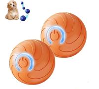 Alizure Dog Ball, 2025 New Alizure Smart Dog Ball, Interactive Automatic Rolling with Lights, 2025 New Smart Jumping Balls for Dogs, Dogballs That Moves On Its Own (orange*2)