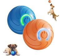 Alizure Dog Ball, Smart Jumping Ball Dog Toy, Interactive Automatic Rolling with Lights, Dogballs That Moves on Its Own, Dogballs That Moves on Its Own (Blue Orange 2 pcs)