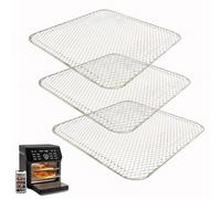 ALJ 3PCS Air Fryer Oven Mesh Rack for COSORI 10QT Air Fryer Toaster Oven, Premium Dehydrator Rack Shelf Grid Grill Pan Crisper Cooking Plate Tray Insert Grate for COSORI 13QT Oven, Dishwasher Safe