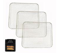 ALJ 3PCS Air Fryer Oven Mesh Shelf for Gourmia 14QT Digital Air Fryer Oven, Premium Dehydrator Rack Grid Grill Pan Crisper Cooking Plate Tray Insert Grate for Gourmia Air Fryer Oven, Dishwasher Safe