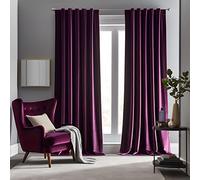 Aljctns Grape Purple Velvet Curtains 96 inches Long Luxury Blackout Curtains for Bedroom Living Room,Thermal Insulated Super Soft Window Drapes Rod Pocket & Back Tab, 52" W x 96" L, 2 Panels Set
