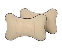 ALJLA Car Neck Pillow for Seat Exeo 2008-2013 3R, Car Headrest Pillow, Neck Support Cushion, Breathable PU Leather, Ergonomic Driving Relief, Soft Car Seat Travel Pillow,B-Beige