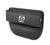 ALJLA Leather Car Seat Gap Organiser for Mazda Premacy 1999-2005, Anti-Drop Storage Box for Coins, Phone, Keys, Front & Back Seat Console Pocket -Easy to Install