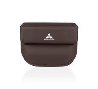 ALJLA Leather Car Seat Gap Organiser for Mitsubishi Pajero 1982-2021, Anti-Drop Storage Box for Coins, Phone, Keys, Front & Back Seat Console Pocket -Easy to Install,normal-A-beige