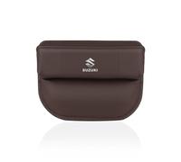 ALJLA Leather Car Seat Gap Organiser for Suzuki Kizashi 2009-2014, Anti-Drop Storage Box for Coins, Phone, Keys, Front & Back Seat Console Pocket -Easy to Install,normal-A-brown