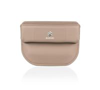 ALJLA Leather Car Seat Gap Organiser for Suzuki Liana 2001-2007, Anti-Drop Storage Box for Coins, Phone, Keys, Front & Back Seat Console Pocket -Easy to Install,normal-A-beige