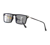 ALKAHE Photochromic Varifocal Reading Glasses TR90 Frame Blue Light Blocking UV Protection Unisex Progressive Readers Matte Black Frame 0