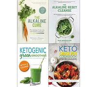 Alkaline cure [hardcover], alkaline reset cleanse, ketogenic green smoothies, keto crock pot cookbook collection 4 books set