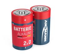 alkaline D Cell Battery 1.5V - 2 Pack Long-Life Mercury-Free for Household