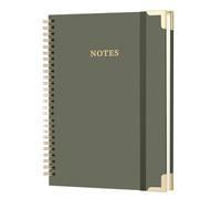 ALKALO A4 Large Spiral Notebook Journal, (8.5×11'') 100 Pages Linen Hardcover College Ruled Journaling For Work & Note Taking Thick Spiral Journal For Writing Daily Journal For Women & Men- Green