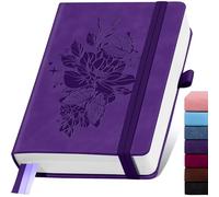 ALKALO Blank Journal Notebook 365 Pages, A5 Leather Sketch Book for Drawing Women & Men, Hardcover Notebook with 100GSM Thick Paper, Sketchbook for Travel, Work, School, Note Taking