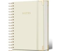 ALKALO Spiral Notebook Journal, 328 Pages Linen Hardcover College Ruled Notebook, Lined Thick Journals for Women Men, A5 Thick Spiral Journal for Writing, 100GSM Paper, Cute Notebooks for Work School